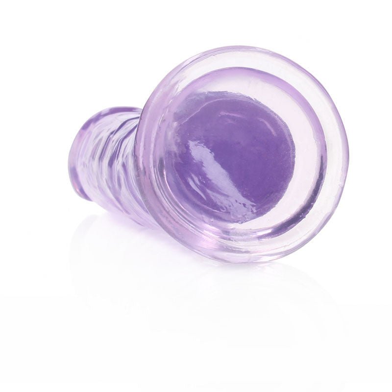 Realcock - 15.5 cm straight dildo - clear, Product front view, with sizes  | Flirtybay.com.au